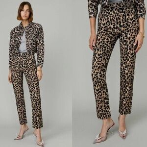 Reformation High Rise Leopard Jeans